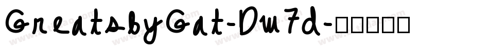 GreatsbyGat-Dw7d字体转换