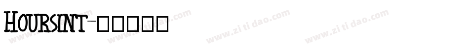 Hoursint字体转换