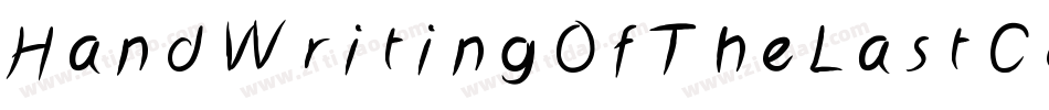 HandWritingOfTheLastCentury-DdJ1字体转换