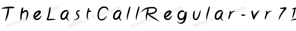 TheLastCallRegular-vr7D字体转换