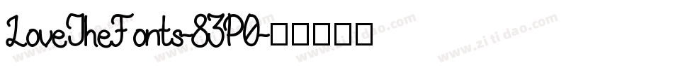 LoveTheFonts-83P0字体转换