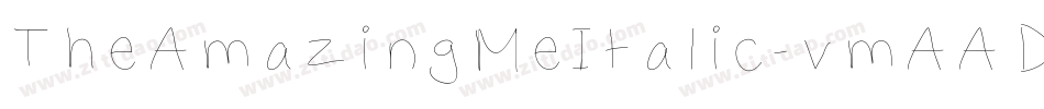 TheAmazingMeItalic-vmAAD字体转换 TheAmazingMeItalic-vmAAD字体转换