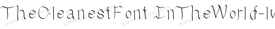 TheCleanestFontInTheWorld-lwGX字体转换