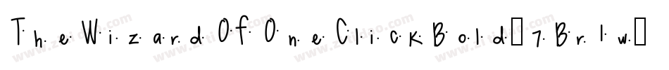TheWizardOfOneClickBold-7Br1w字体转换
