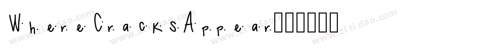 WhereCracksAppear字体转换