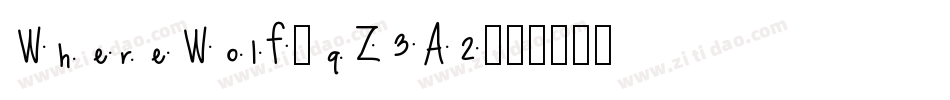 WhereWolf-qZ3A2字体转换