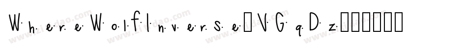 WhereWolfInverse-VGqDz字体转换