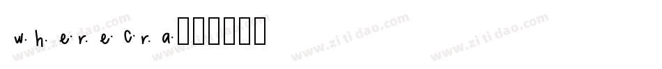 wherecra字体转换