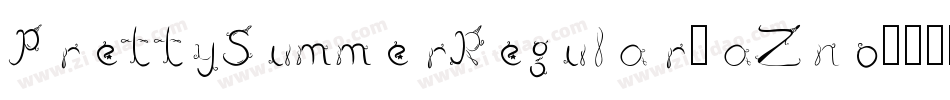 PrettySummerRegular-aZno字体转换
