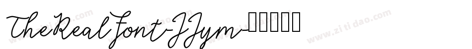 TheRealFont-JJym字体转换