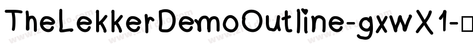 TheLekkerDemoOutline-gxwX1字体转换