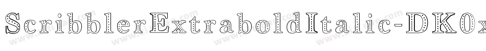 ScribblerExtraboldItalic-DK0x字体转换
