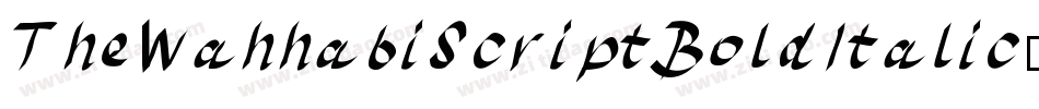 TheWahhabiScriptBoldItalic-lJ3y字体转换