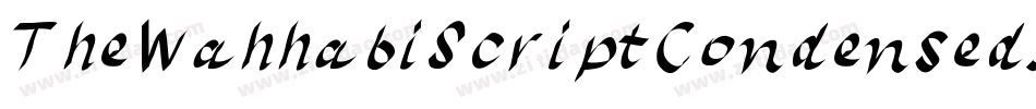 TheWahhabiScriptCondensedAlt-16Bg字体转换