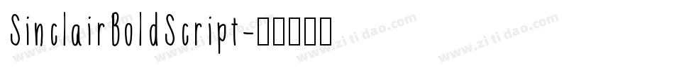 SinclairBoldScript字体转换