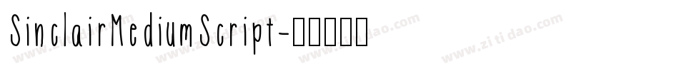 SinclairMediumScript字体转换