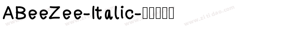 ABeeZee-Italic字体转换