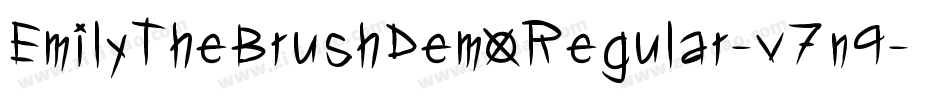 EmilyTheBrushDemoRegular-v7n9字体转换
