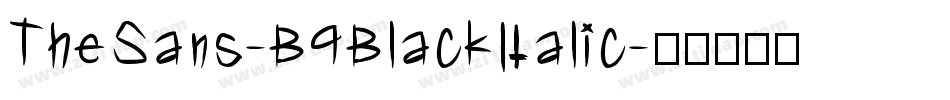 TheSans-B9BlackItalic字体转换