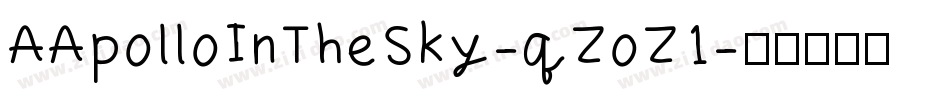 AApolloInTheSky-qZoZ1字体转换