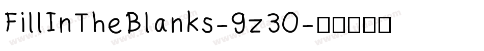 FillInTheBlanks-9z30字体转换