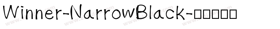 Winner-NarrowBlack字体转换