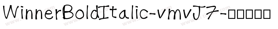 WinnerBoldItalic-vmvJ7字体转换