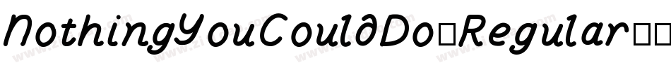NothingYouCouldDo-Regular字体转换