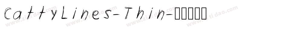 CattyLines-Thin字体转换