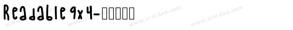 Readable9x4字体转换
