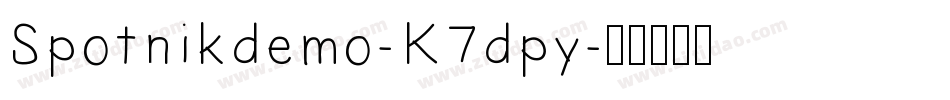 Spotnikdemo-K7dpy字体转换