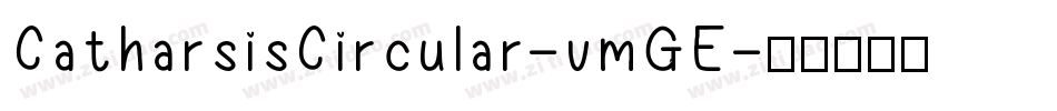 CatharsisCircular-vmGE字体转换