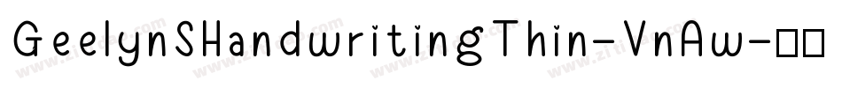 GeelynSHandwritingThin-VnAw字体转换