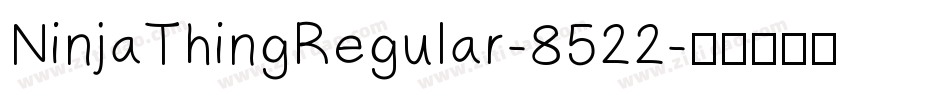 NinjaThingRegular-8522字体转换