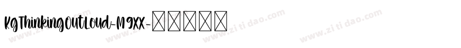 KgThinkingOutLoud-M9xx字体转换