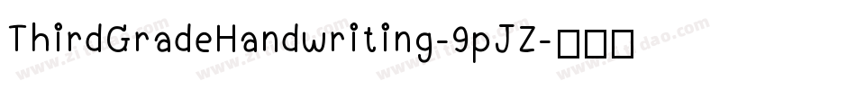 ThirdGradeHandwriting-9pJZ字体转换