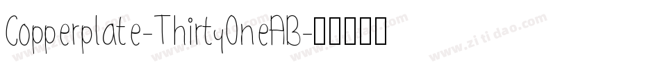 Copperplate-ThirtyOneAB字体转换
