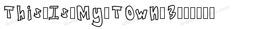 This-Is-My-Town-3字体转换