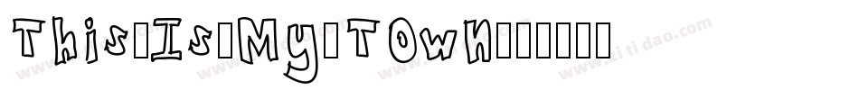 This-Is-My-Town字体转换