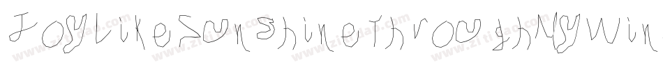 JoyLikeSunshineThroughMyWindowpane-4WrB字体转换