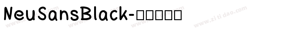 NeuSansBlack字体转换