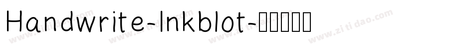 Handwrite-Inkblot字体转换
