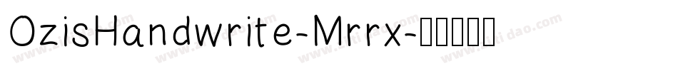 OzisHandwrite-Mrrx字体转换