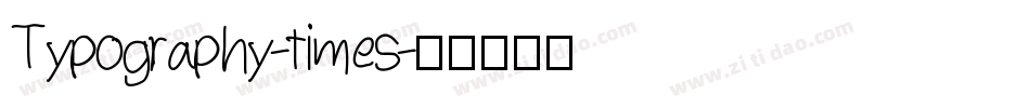 Typography-times字体转换
