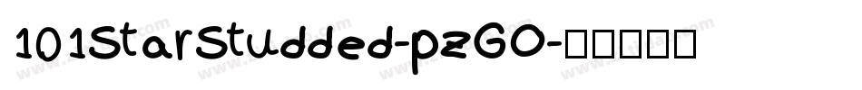 101StarStudded-pZGO字体转换