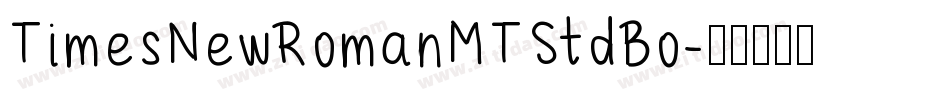 TimesNewRomanMTStdBo字体转换