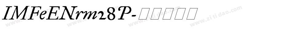 IMFeENrm28P字体转换