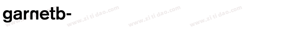 GARNETB字体转换