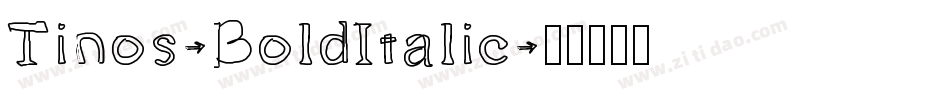 Tinos-BoldItalic字体转换