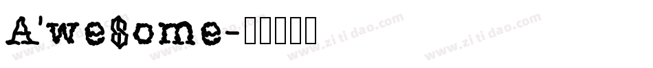 Awesome字体转换